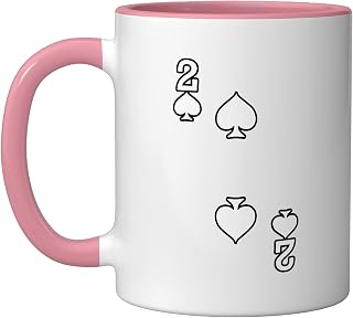 2 of Spades Playing Card Halloween Costume Dark Ceramic Mug