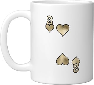 2 Of Hearts - Playing Card Halloween Costume Glam Ceramic Mug