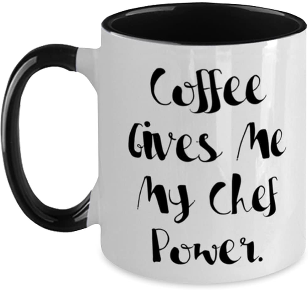 Fun Chef, Coffee Gives Me My Chef Power, Chef From Ceramic Mug