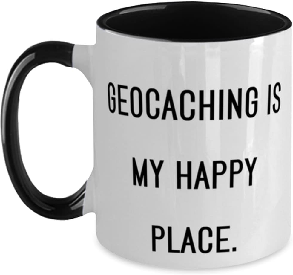 Geocaching Is My Happy Place., Geocaching, Beautiful Gifts Ceramic Mug