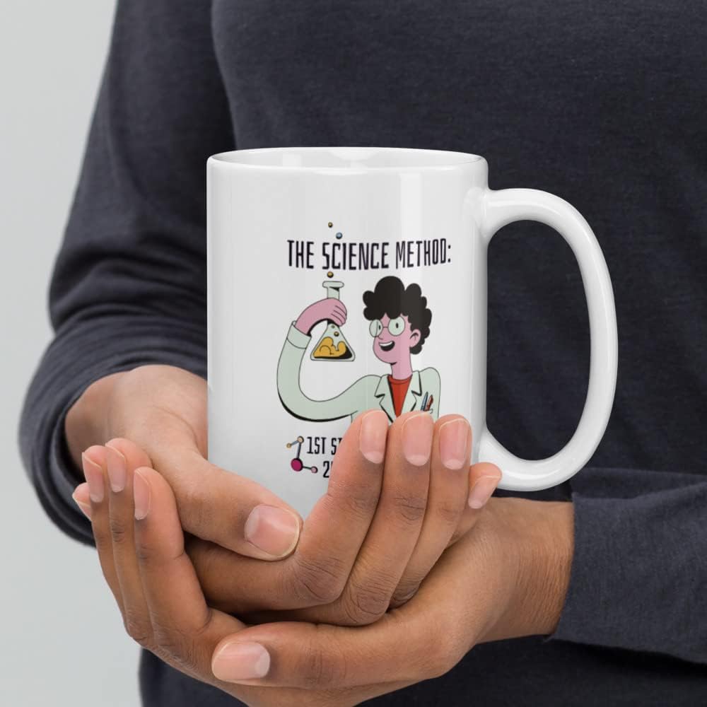 The Science Method: Screw Around And Find Out White Glossy Ceramic Mug