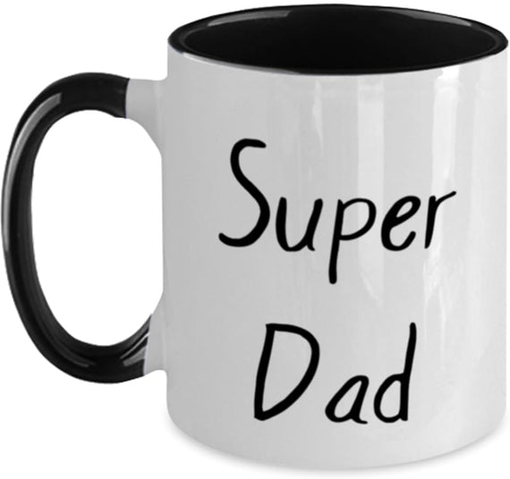 Super Dad Script Lettering Ceramic Mug