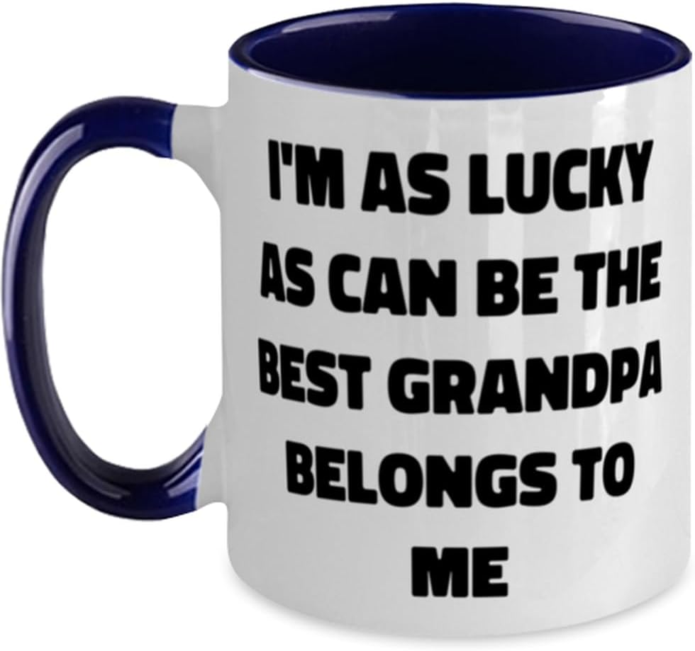Brilliant Grandpa Gifts, I'm As Lucky As Can Be The Best Ceramic Mug