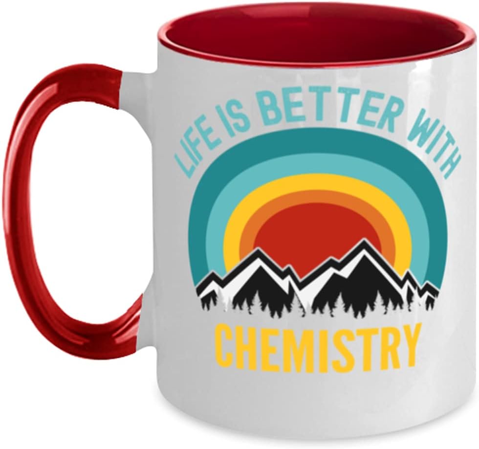 Life Is Better With Chemistry, Red Ceramic Mug