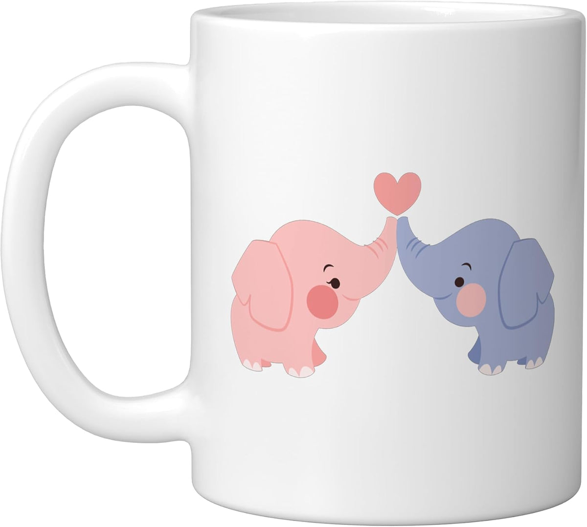 Elephant Couple Gift Wedding Anniversary Valentine's Day Ceramic Mug