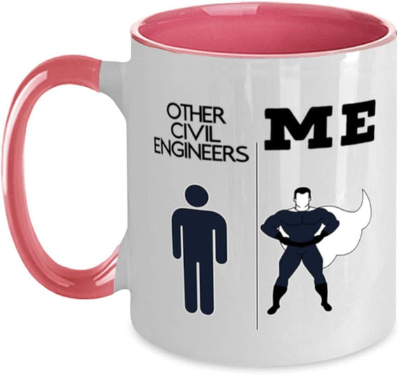 Other Civil Engineers Me Superhero Funny Civil Engineer Ceramic Mug