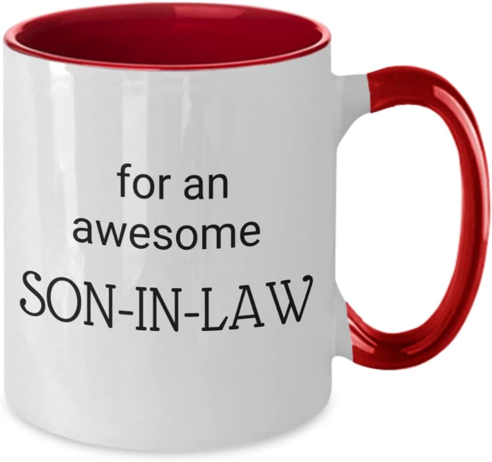 For An Awesome Son-In-Law, Red Ceramic Mug