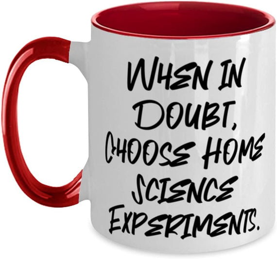 New Home Science Experiments S, When In Doubt, Choose Home Ceramic Mug