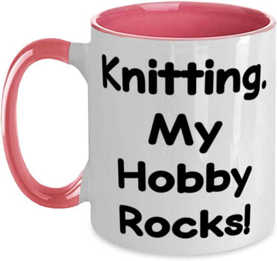 Cute Knitting, Knitting. My Hobby Rocks!, Holiday For Knitting Mug