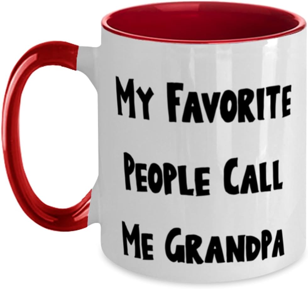 Surprise Grandpa Gifts, My Favorite People Call Me Ceramic Mug