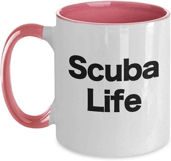 Scuba Life Bold Text Ceramic Mug