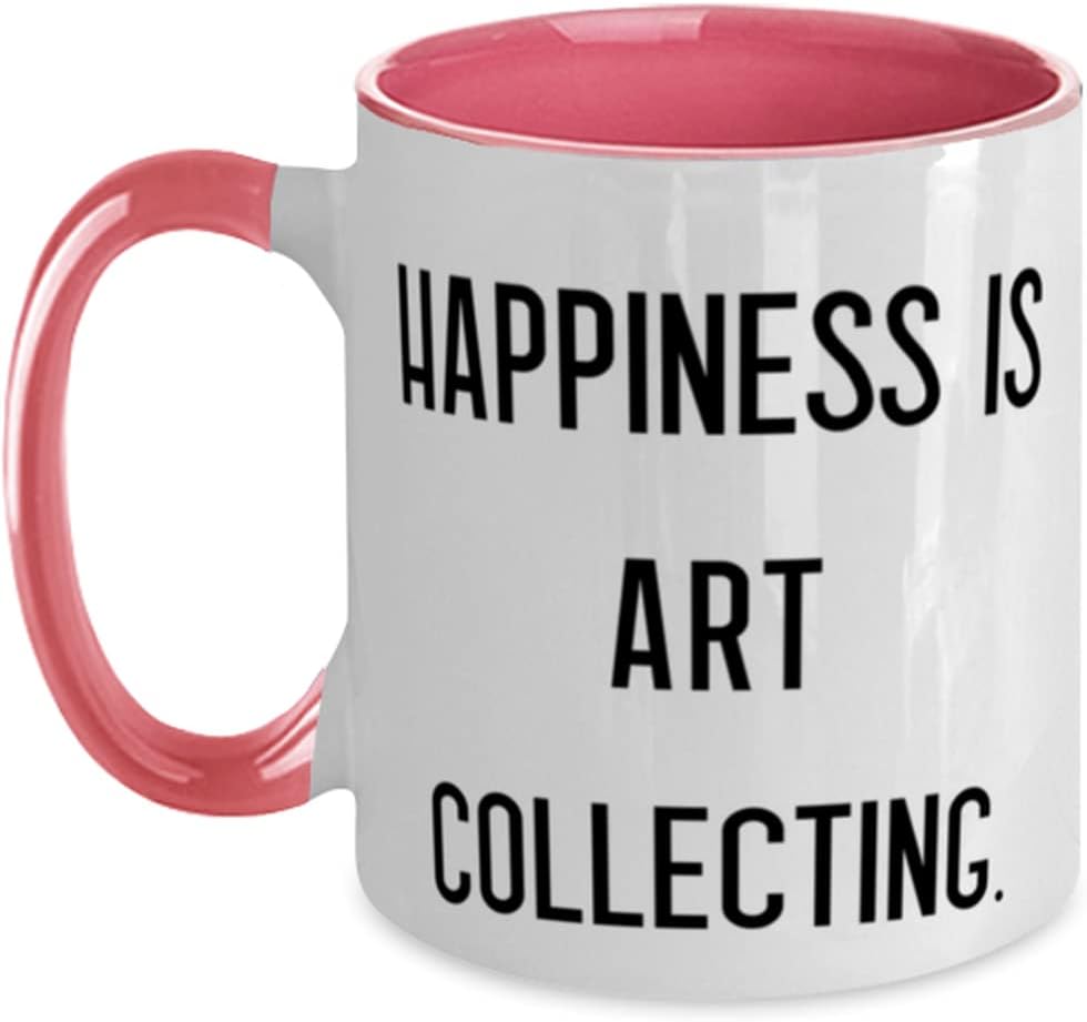 Gag Art Collecting Gifts, Happiness Is Art Collecting, Art Ceramic Mug