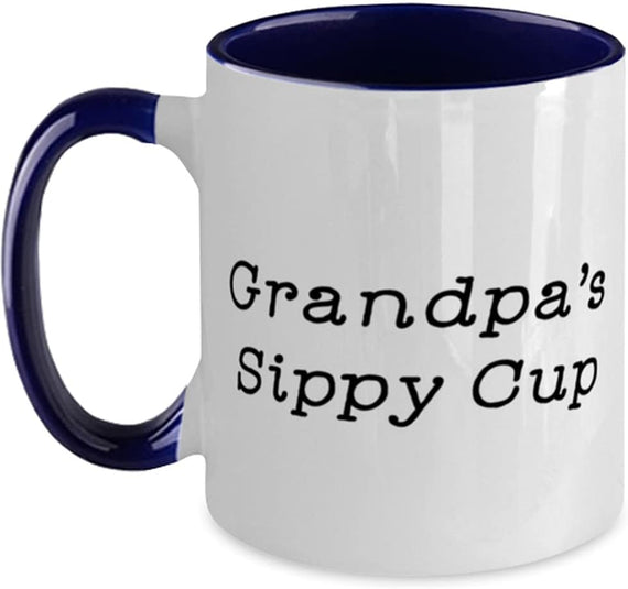 Brilliant Grandpa's Sippy, Grandpa From Grandson Christmas Ceramic Mug