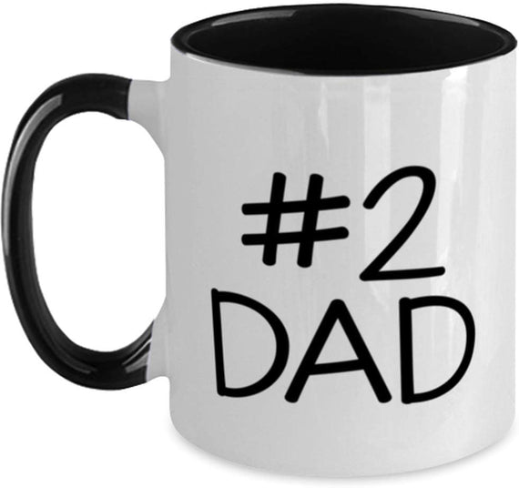 Number Two Dad Funny Ceramic Mug