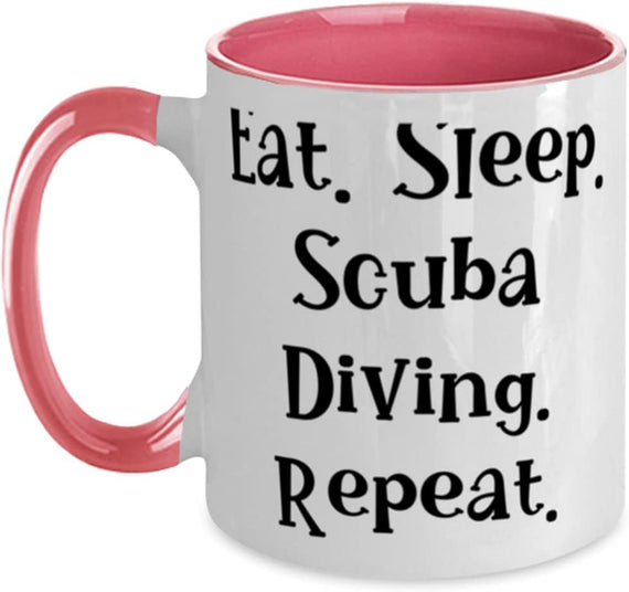 Eat. Sleep. Scuba Diving. Repeat., Scuba Diving, Special Ceramic Mug