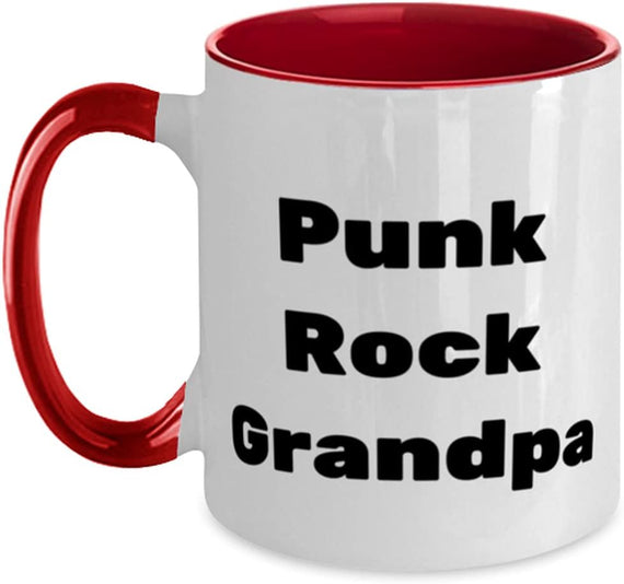 Grandpa For Grandfather, Punk Rock Grandpa, Nice Grandpa Ceramic Mug
