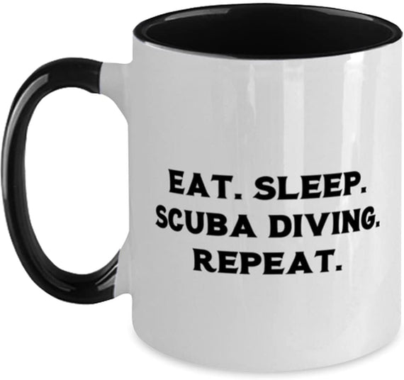 Epic Scuba Diving Gifts, Eat. Sleep. Scuba Diving. Ceramic Mug