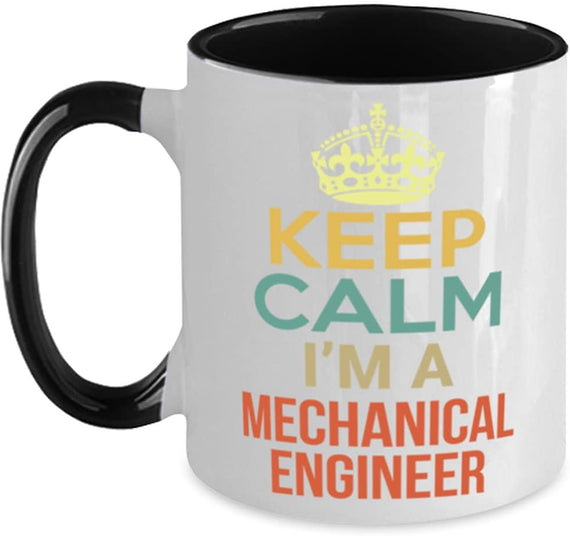 Keep Calm I'm A Mechanical Engineer, Black Ceramic Mug