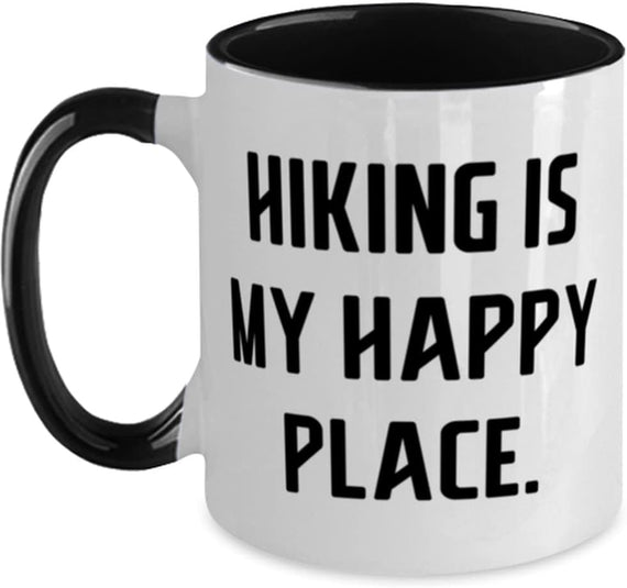 Hiking Is My Happy Place Ceramic Mug