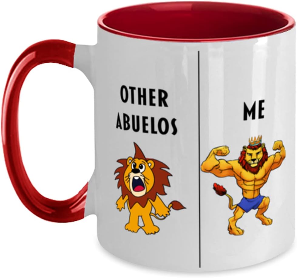 Funny Abuelo, Gift For Abuelo, Lion Other Abuelo Me, Gag Ceramic Mug