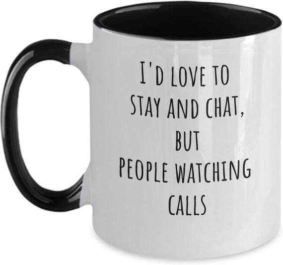 People Watching Mug, Gift For Watcher, People Watching Ceramic Mug