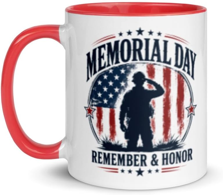 Memorial Day Remember And Honor Veteran Ceramic Mug
