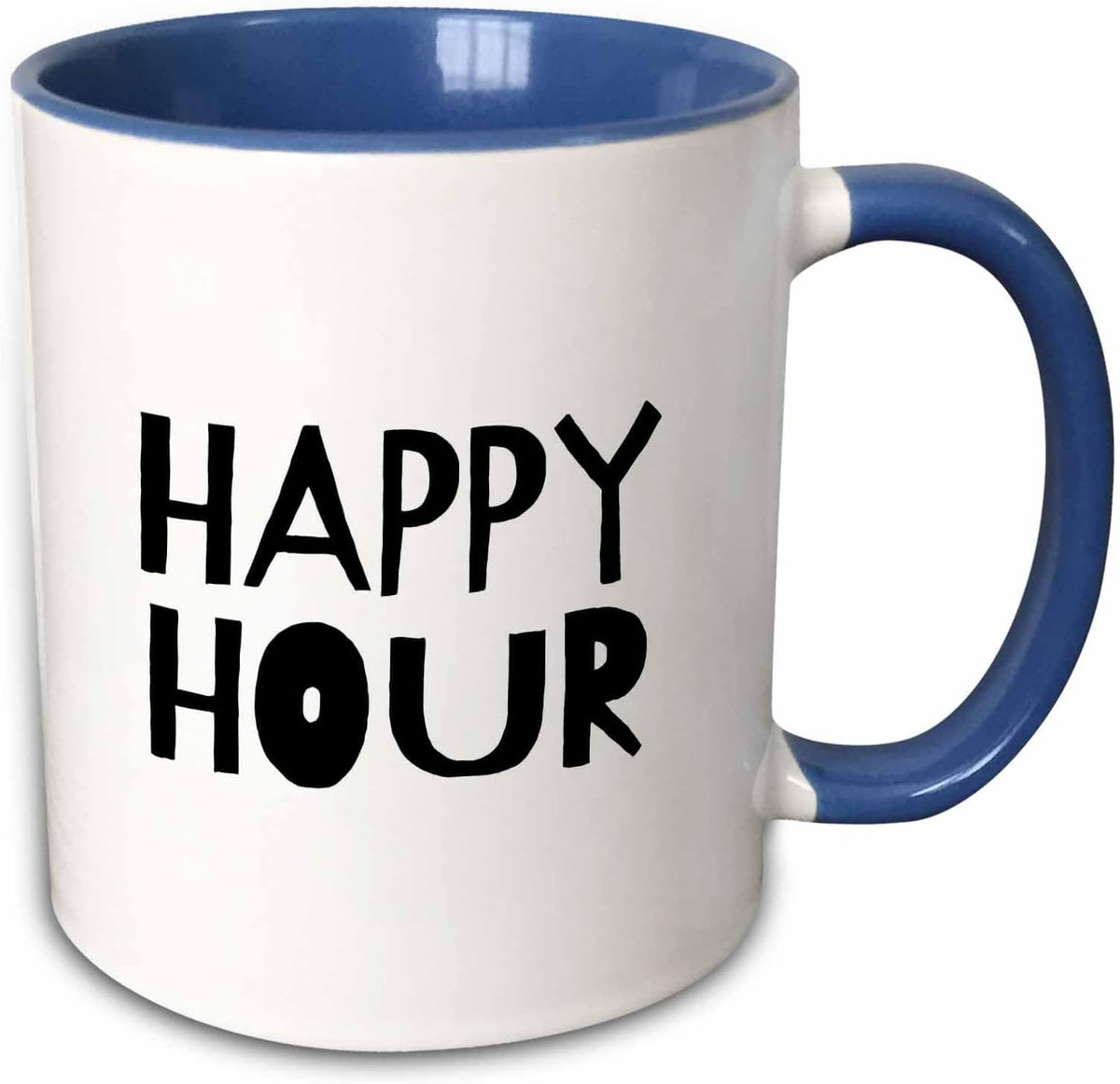 Happy Hour Bold Black Text College Ceramic Mug