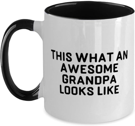 Fancy Grandpa Gifts, This What An Awesome Grandpa Looks Ceramic Mug