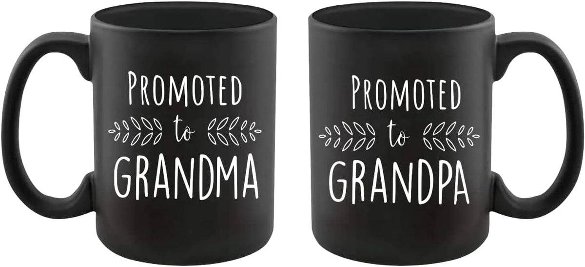 Pregnancy Announcement For Grandparents Black - Grandma To Ceramic Mug