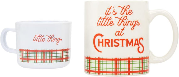 It's The Little Things At Christmas Plaid Ceramic Mug