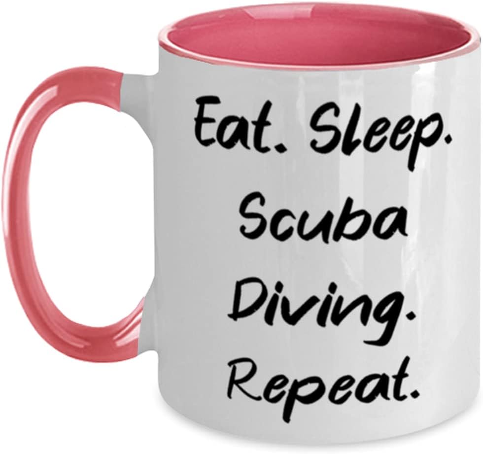 Cool Scuba Diving, Eat. Sleep. Scuba Diving. Repeat Ceramic Mug