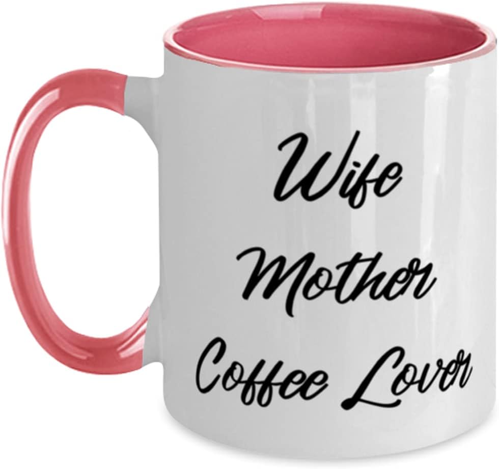 Wife Mother Coffee Lover Script Ceramic Mug