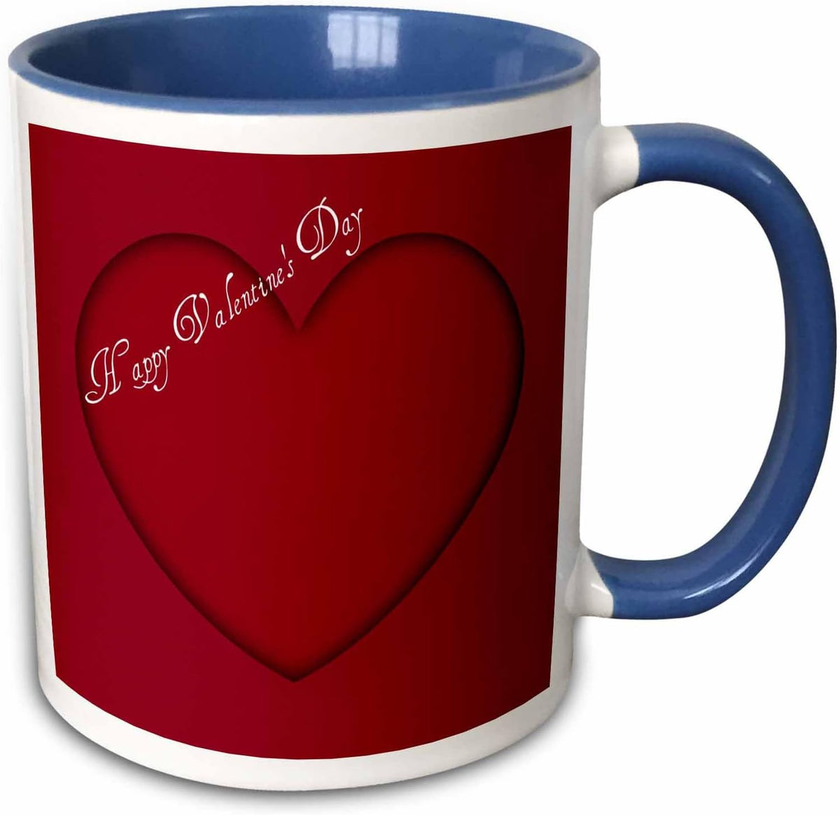 Big Heart Red Valentines Day- Romantic Art Ceramic Mug