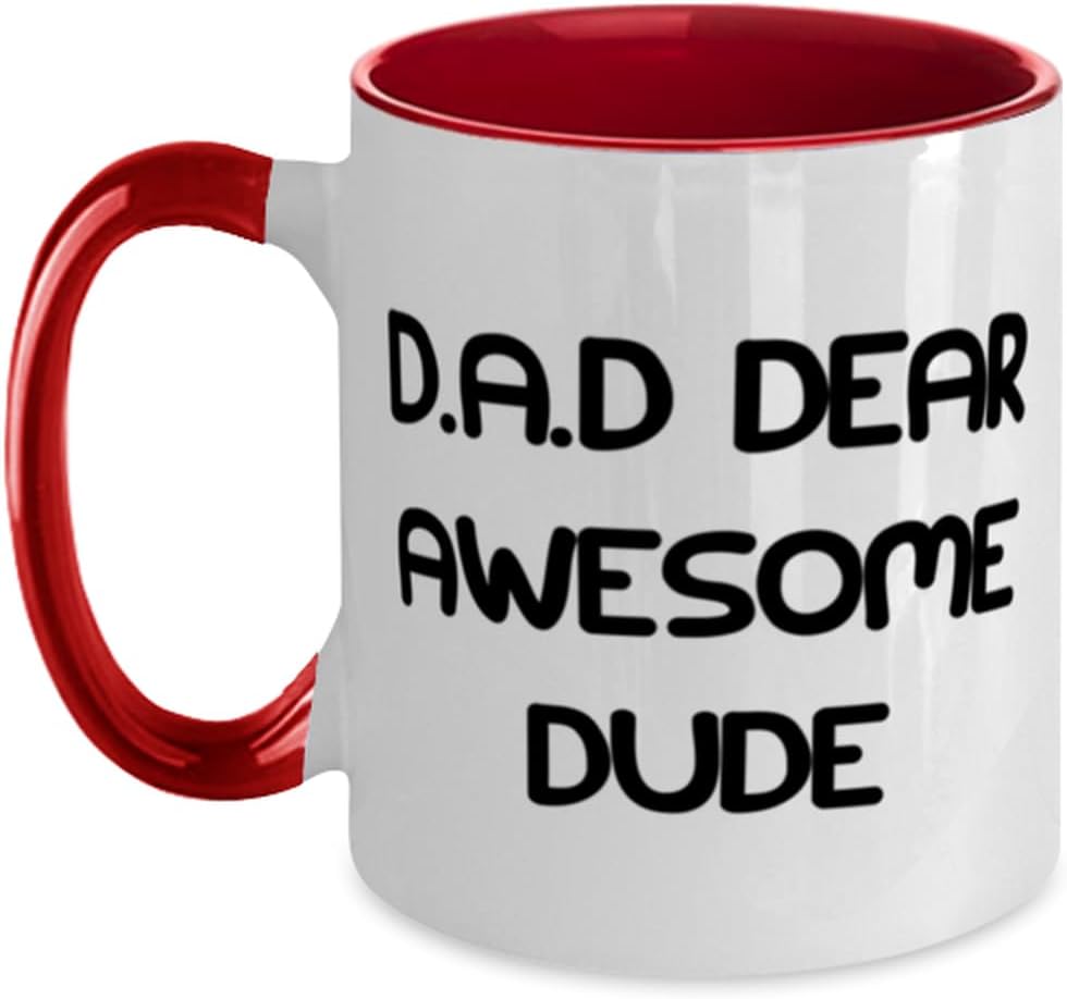 D. A. D Dear Awesome Dude, Daddy Present From Son Ceramic Mug