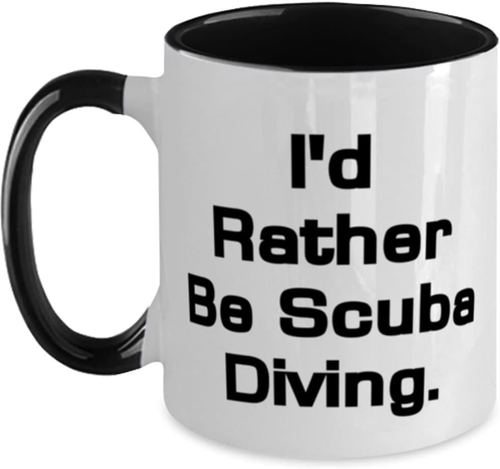 I'd Rather Be Scuba Diving., Scuba Diving Present From Ceramic Mug