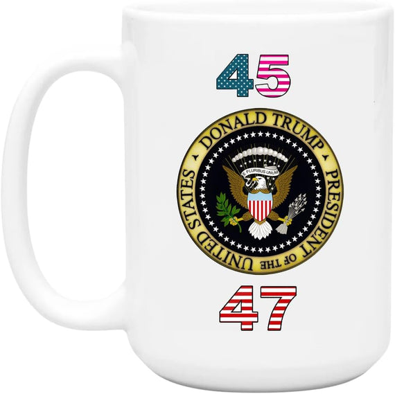 Seal Of The President Of The Usa. 2025 President Trump Ceramic Mug