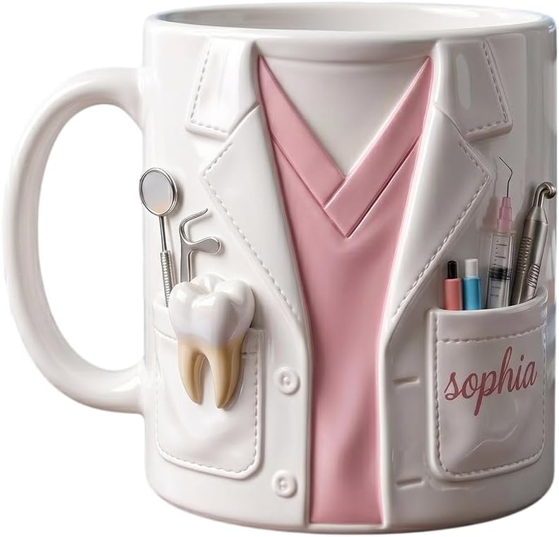 Tooth Scrubs - Personalized Custom, Gift For Dentists Ceramic Mug