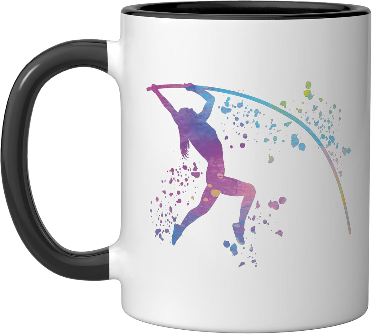 Pole Vaulter Colorsplash Pole Jump Athlete Kids Pole Vault Ceramic Mug