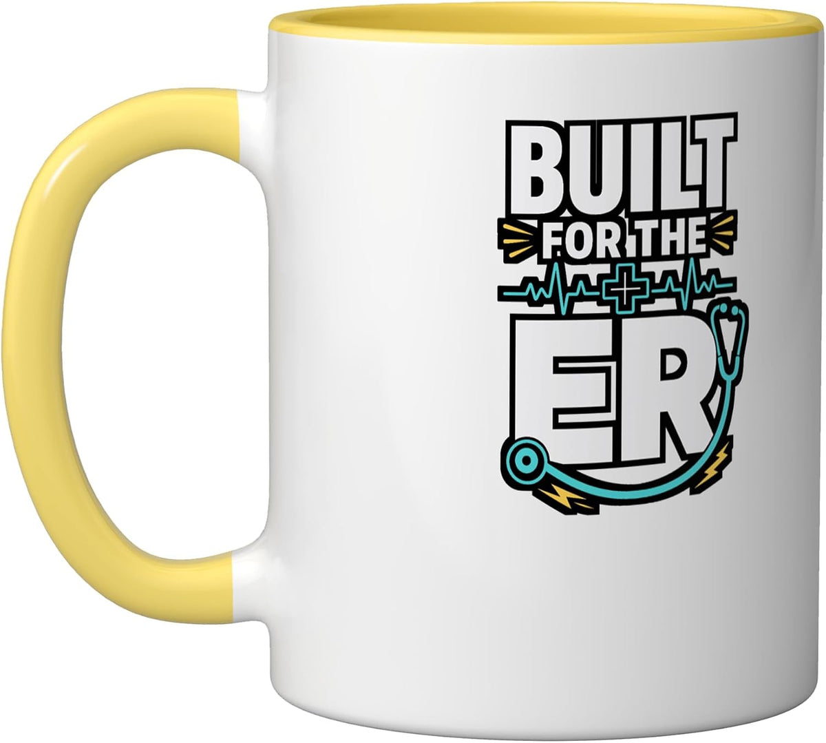 Built For The Er Nurse Doctor Stethoscope Ekg Ceramic Mug