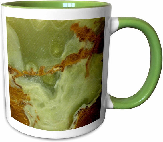Florene Contemporary - Green And Rusty Brown Ceramic Mug
