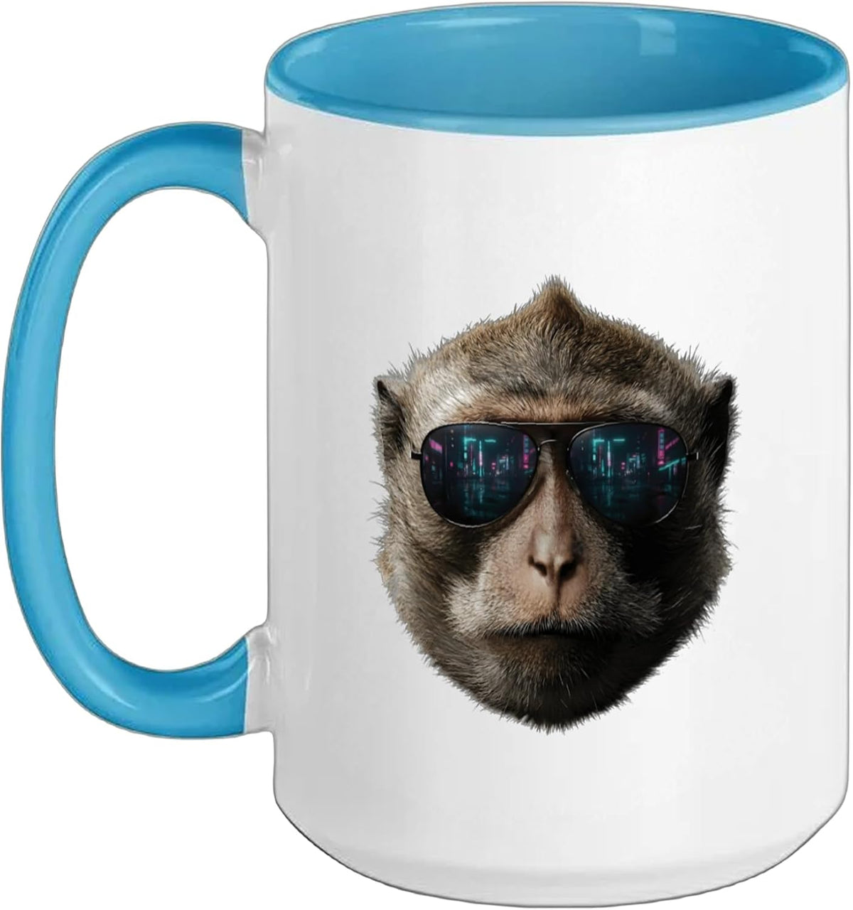 Macaque Monkey Sunglasses Ceramic Mug