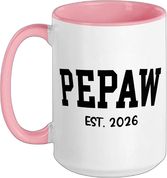 Pepaw Est 2026 Classic Grandpa Grandfather Ceramic Mug