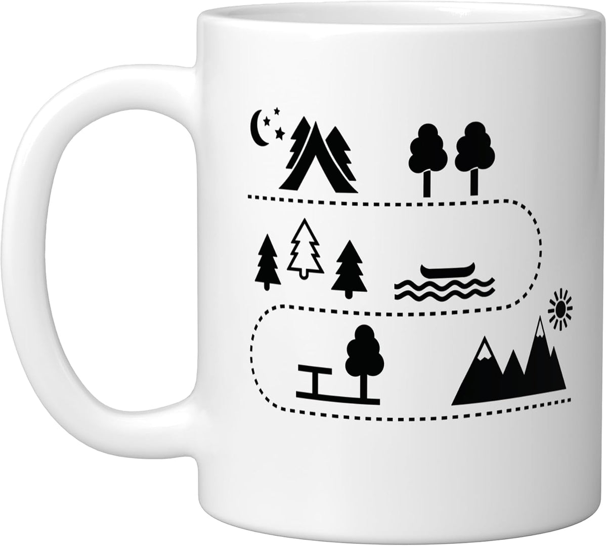 Camping - Tent - Trail - Outdoor, White Ceramic Mug