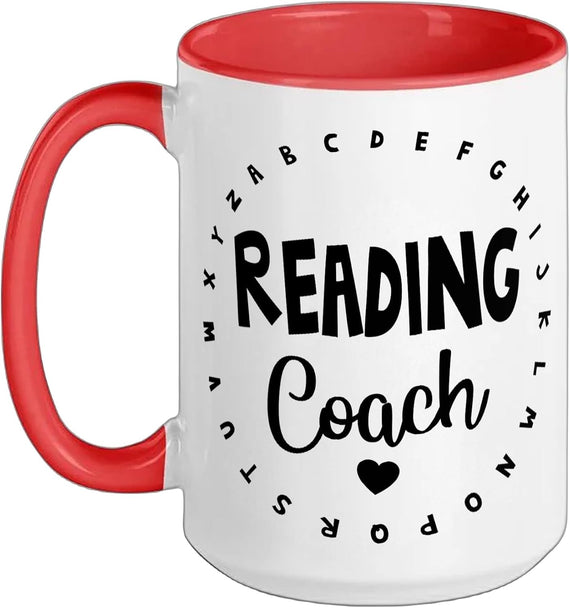 Reading Coach Teacher Interventionist Specialist Literacy Ceramic Mug