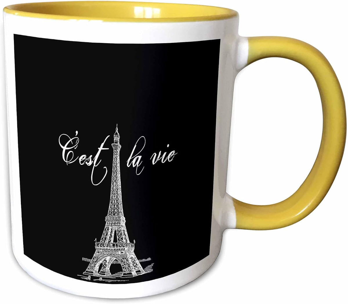 French Black And White Eiffel Tower Ceramic Mug