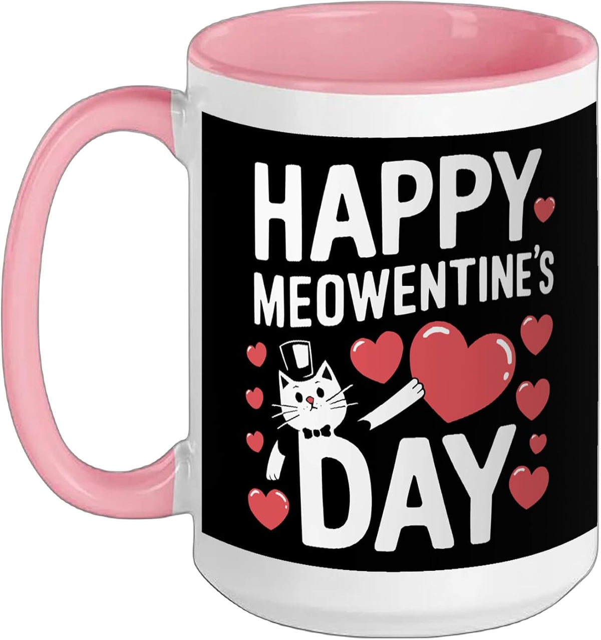 Funny Happy Meowentines Day Valentine 'S Day For Kids Ceramic Mug