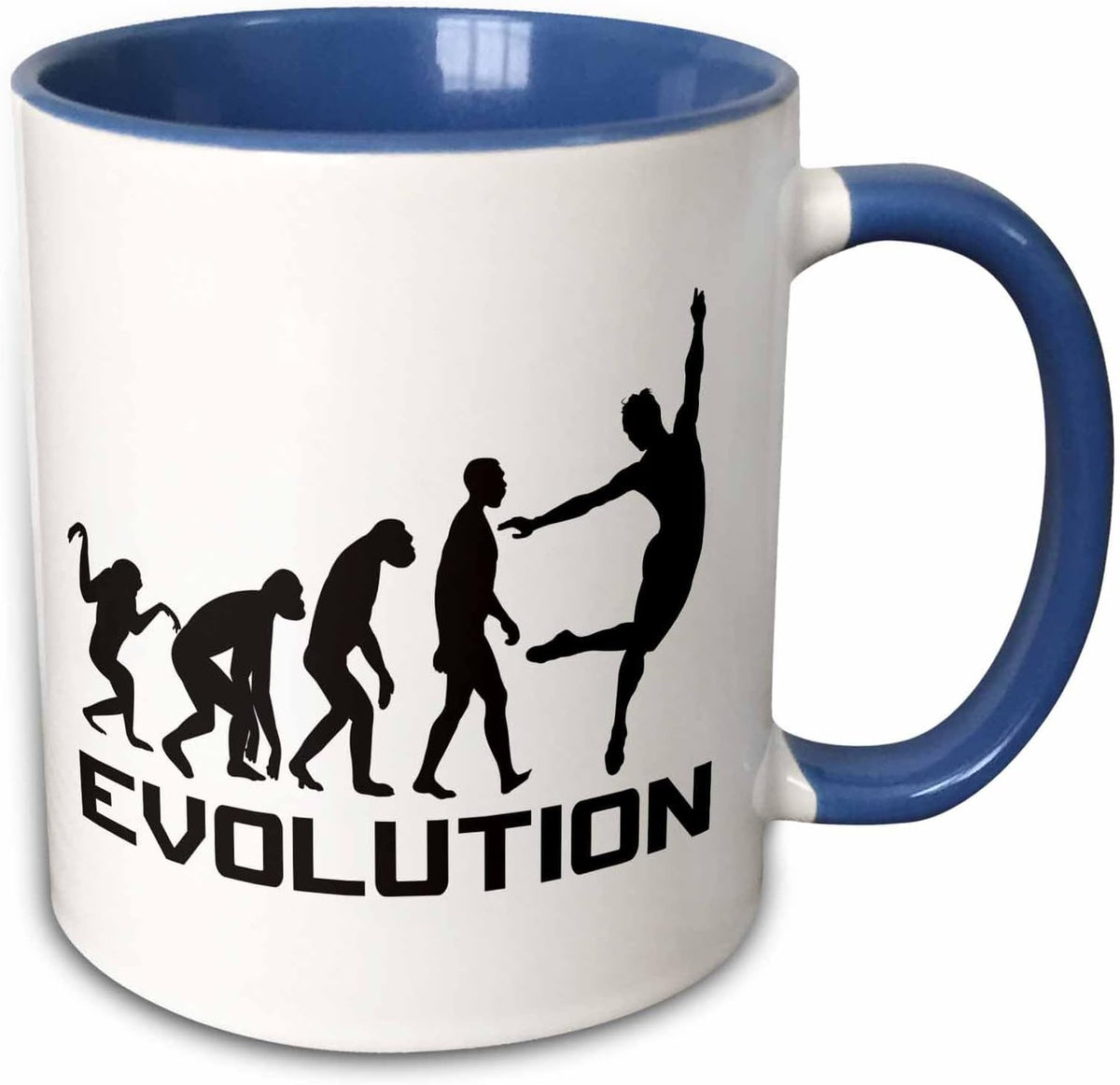 Evolution Of A Dancer In Black Ceramic Mug