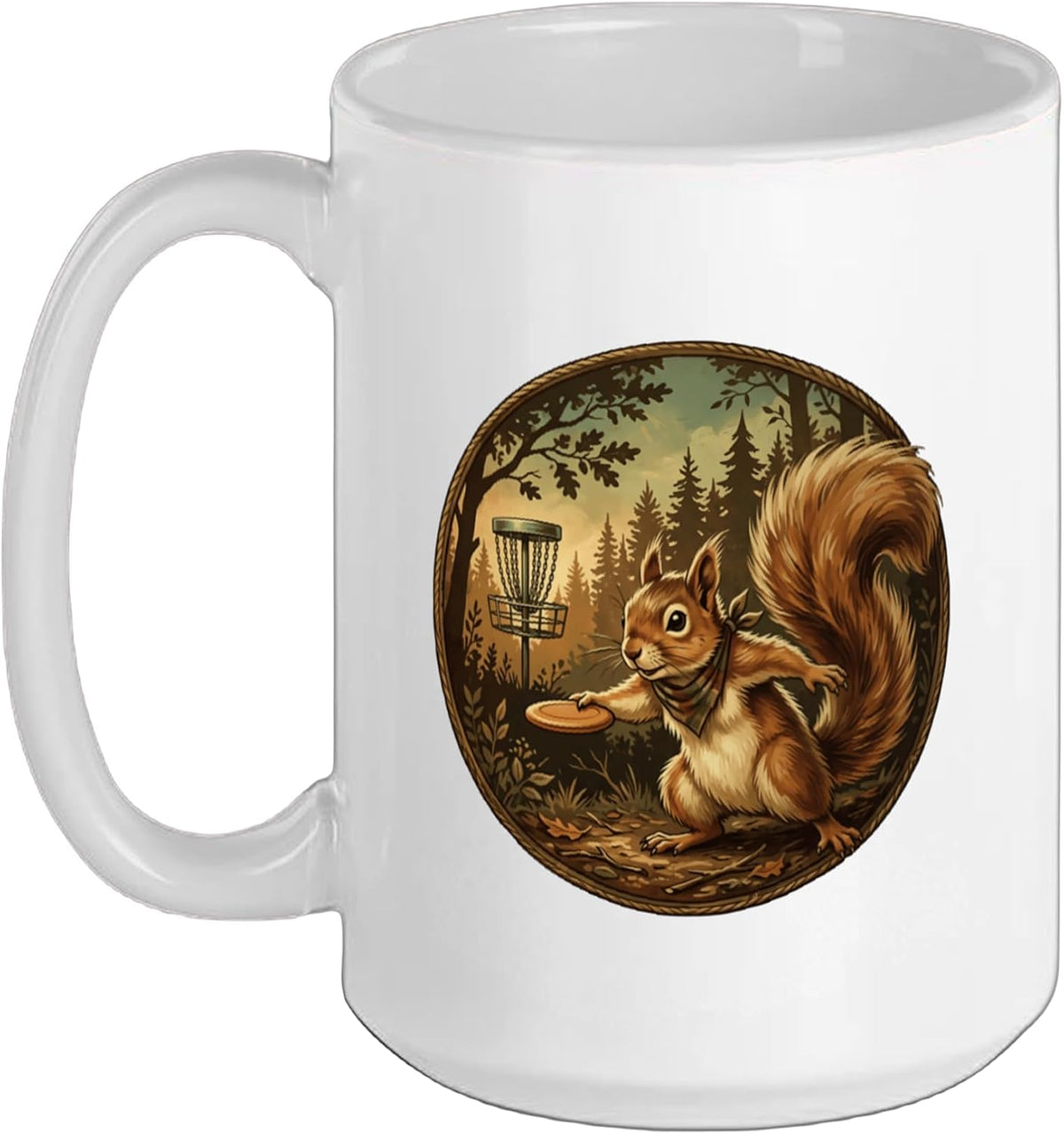 Disc Golf Basket Disc Golfer Frolfing Disc Golf Player Ceramic Mug
