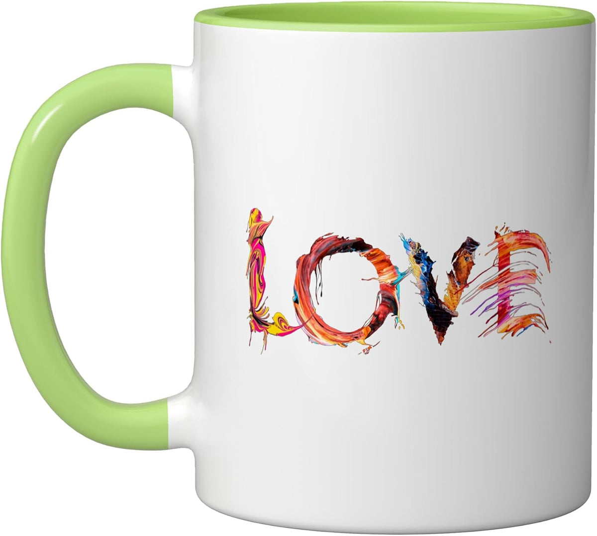 Love Writing Art Calligraphy Letter Font Ceramic Mug