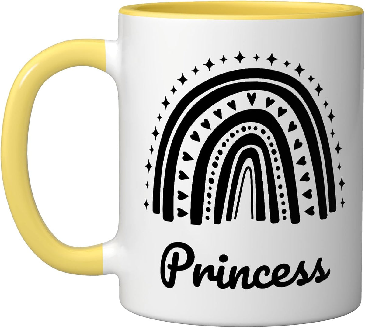 Princess Name Personalized Funny Women Pink Rainbow Ceramic Mug